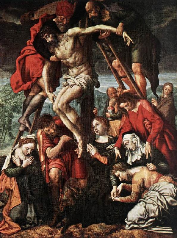 HEMESSEN, Jan Sanders van The Descent from the Cross sf France oil painting art